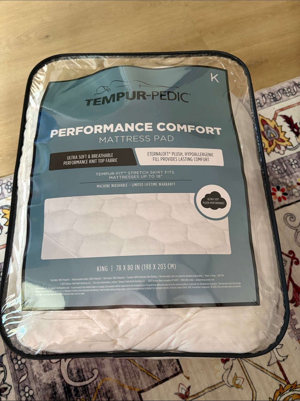 🐻 Tempur-Pedic performance comfort mattress pad King